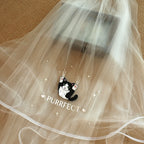 Custom Hand Embroidered Pet Wedding Veil | Exotic Pet Bridal Veil