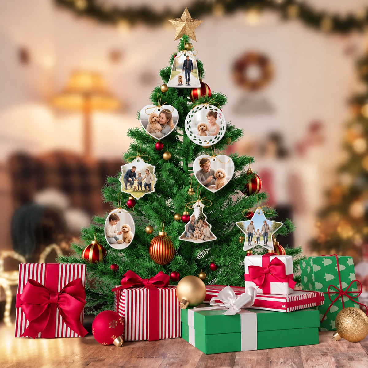 Personalized Ceramic Christmas Ornament with Your Photo