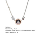 Necklace with a cat pendant on a white background