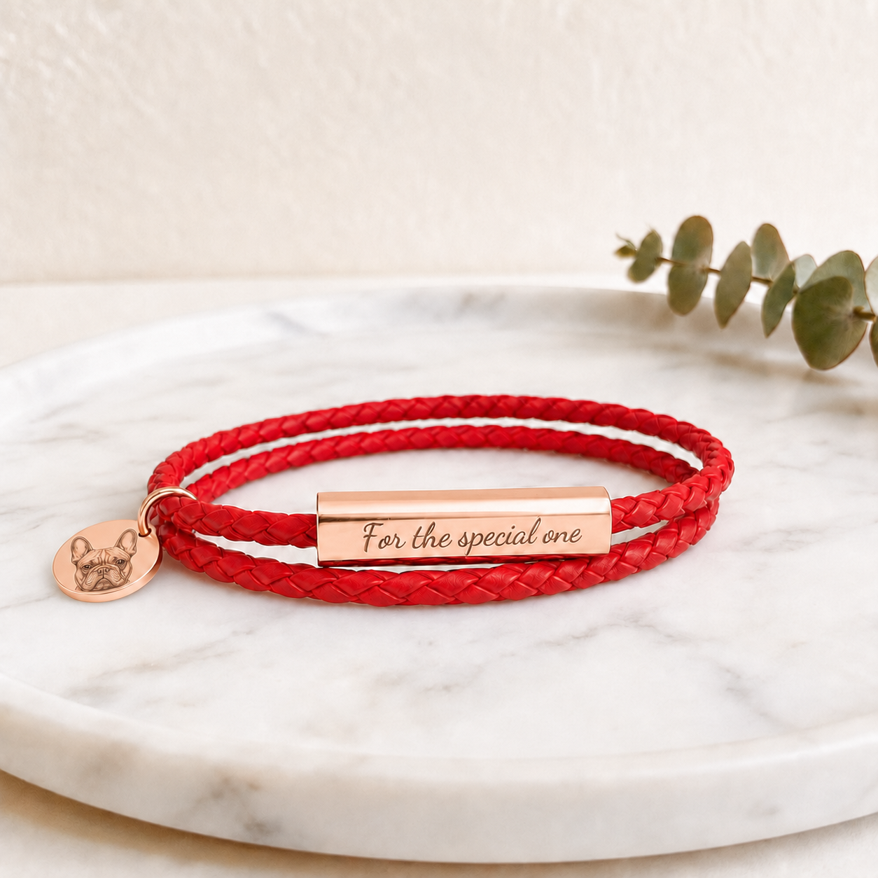 Custom Pet Photo Bracelet with Personalized Message