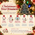 Personalized Christmas Tree Ornament customization guide with family names