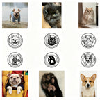 Collage of pets and pet product logos