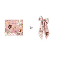 Pink custom pet portrait scarf with vintage artistic design