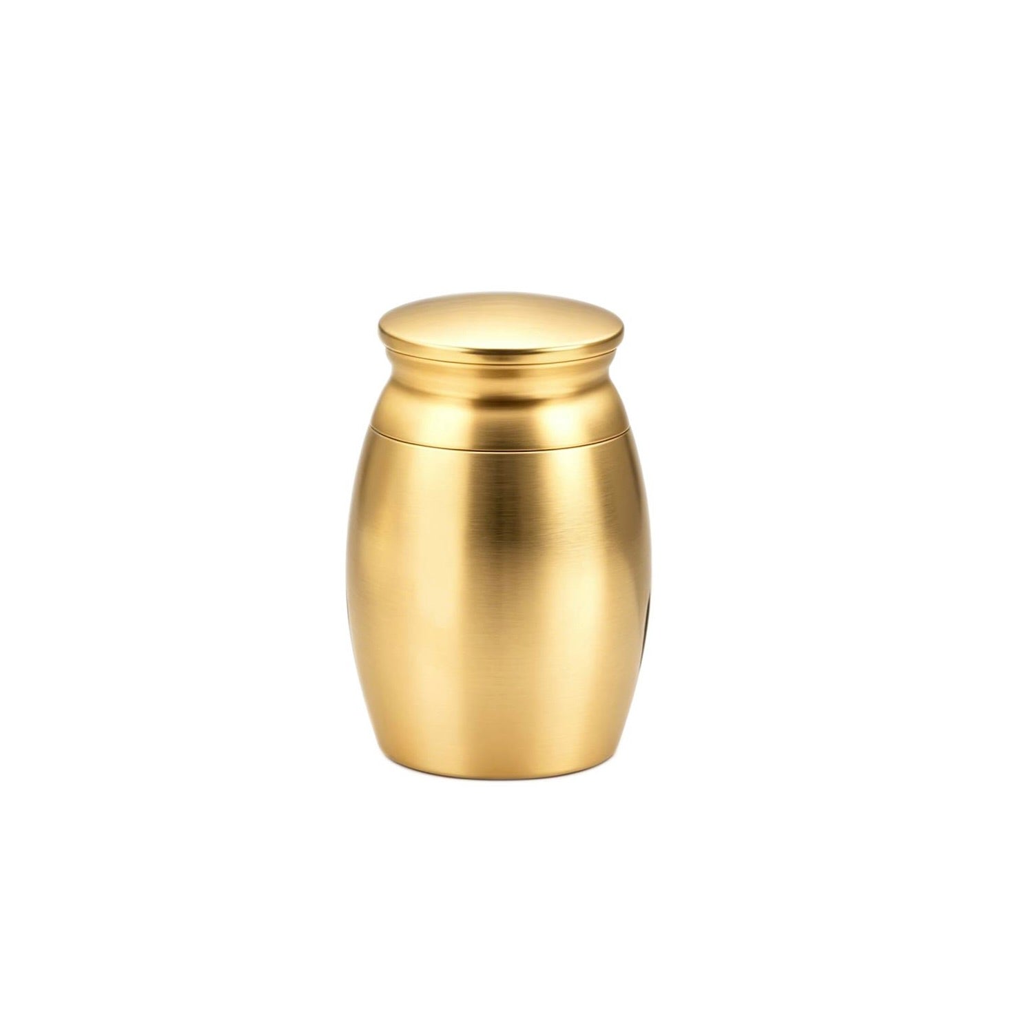 Gold urn on a white background