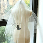 Custom Hand Embroidered Pet Wedding Veil | Exotic Pet Bridal Veil
