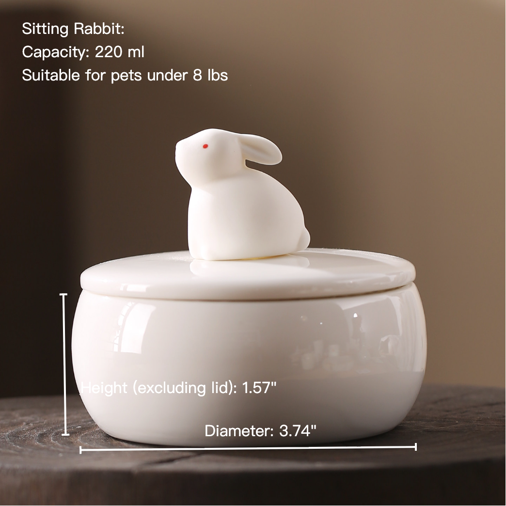 Person holding a white ceramic tea infuser with a lid on a wooden 