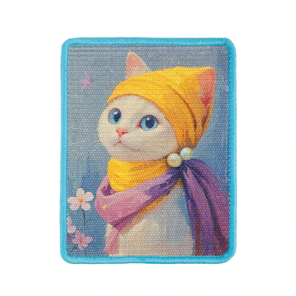 Light blue decorative sisal cat scratch board for modern homes