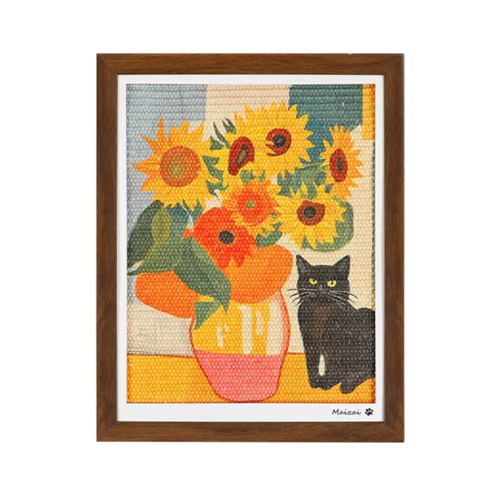 Decorative cat scratcher to help protect furniture