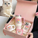 A custom pet memorial keepsake gift set with a personalized pet picture mug and travel tumbler, serving as a touching sympathy gift for pet lovers.