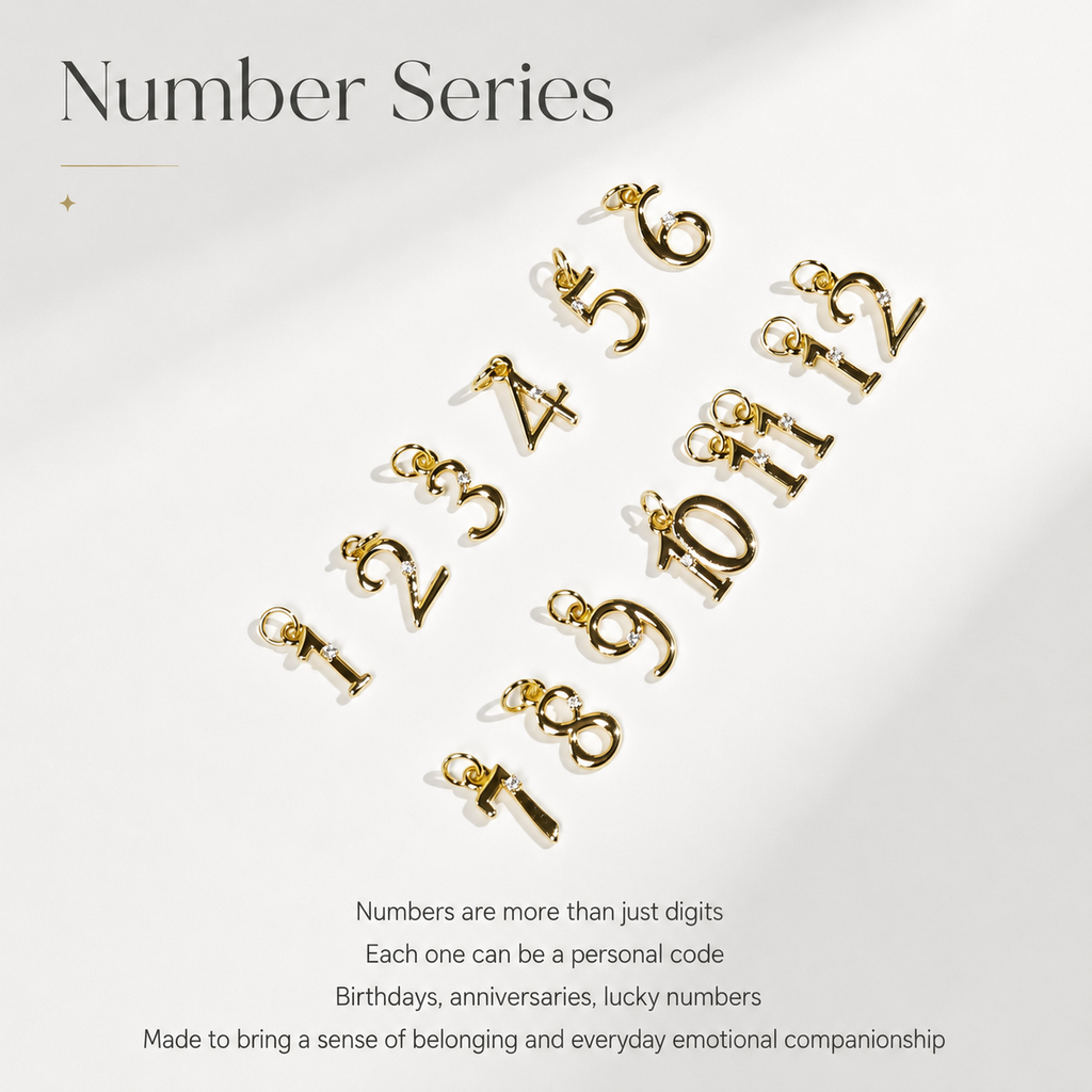 Lucky number charms for personalized pet keepsake jewelry