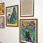 Framed cat scratcher board for living room decor