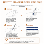 Four-step guide for measuring finger circumference before selecting a memorial ring size
