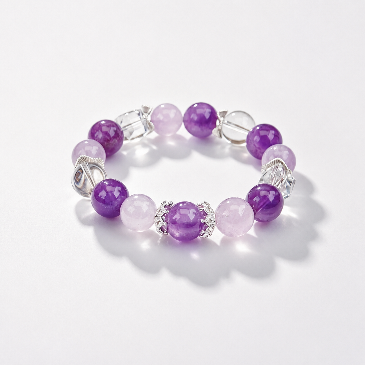 Pet owner and companion wearing coordinated crystal jewelry