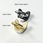 A display of the bespoke 3D pet portrait ring in luxury gold and silver finishes, highlighting the adjustable open-band comfort design for a perfect custom fit.