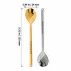 Size guide for a personalized Christmas spoon measuring 5.31 inches long with a 0.94-inch-wide bowl
