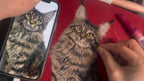 Custom 3D pet portrait: needle felting process demonstration for personalized pet loss keepsake.