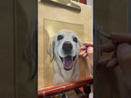 Custom Pet Glass Portrait: Hand-Painted Tabletop Memorial