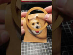 Custom 3D Pet Leather Keychain: Hand-Painted Luxury Art Accessory