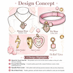 Custom pet birthstone locket attached to a leather collar